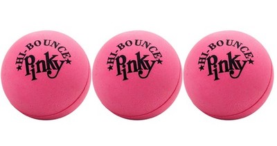 JA-RU Hi-Bounce Pinky Ball (3 Bouncy Balls) Bouncing Balls for 3 Pack, Pink 