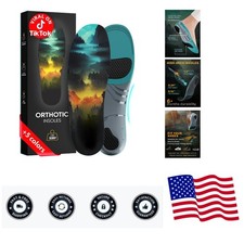 220 lbs Plantar Fasciitis High Arch Support Insoles Men Women - Orthotic Sho...