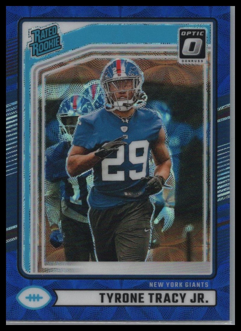 2024 Donruss #364 Tyrone Tracy Jr. Optic Rated Rookies Preview Blue Scope