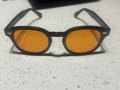 Moscot Lemtosh Black Sunglassss Orange Lens Sz. 49