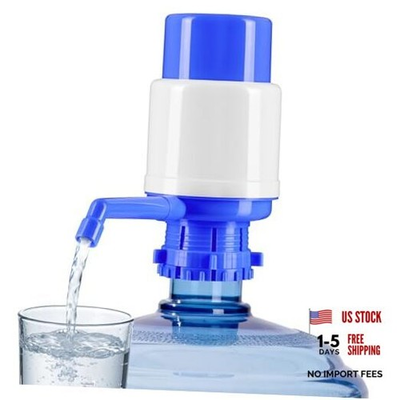 #ad Water Bottles Dispenser Blue Manual Hand Pressure Drinking Fountain 1 Bluee $17.81