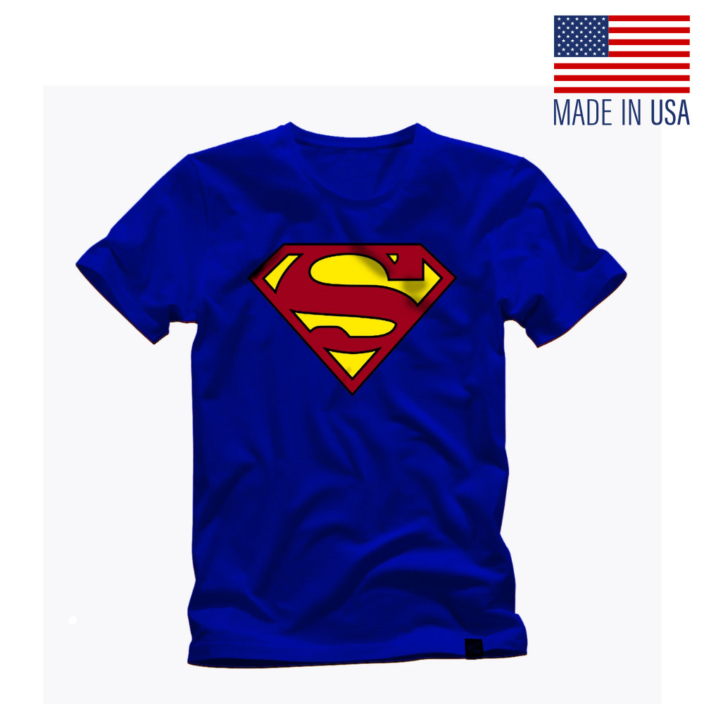 superman classic logo shield durable vinyl awesome GRAPHIC T SHIRT_reprint_sale@