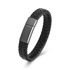 Cremation Urn Bracelet for Ashes Leather Memorial Urn Bangle Ashes Holder Stainl