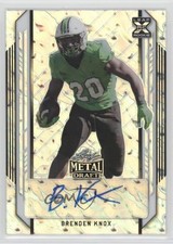 2021 Leaf Metal Draft Silver Marble 9/60 Brenden Knox #BA-BK1 Auto nd3