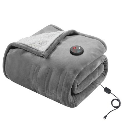 GOTCOZY Heizdecke Wärmeüberwurf 130x160cm - One Touch 130 x 160 cm, grau 