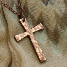 1 Pc Pure Copper Healing Hammer Cross Ank Pendant Locket Jewelry Spiritual Kriya