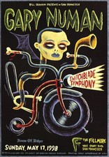 Gary Numan Switchblade Symphony Fillmore SF 5/17/1998 Poster F328 Bill Graham