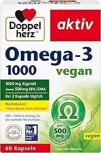 Doppelherz Omega-3 1000 vegan - Hochdosierte Omega-3-Fettsäuren EPA & DHA aus