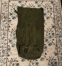 Vietnam War Military Surplus US Army OD Green Barracks Bag Stenciled 1972