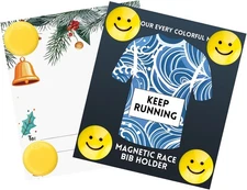 Magnetic Bib Clips for Runners Race Secures Running Athletes Yellow 