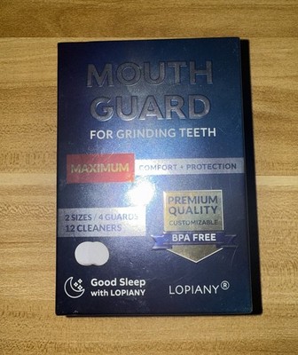 Night Guard for Teeth Grinding & Clenching  2 sizes/4 Guards + 12 Cleaning Tabs