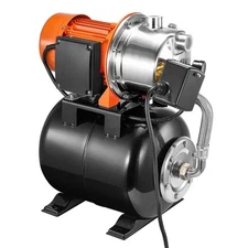 1.6HP Domestic Water Pressure Pump 1320GPH 5gal Steel Tank Design