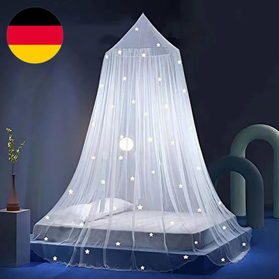 Eimilaly Sterne Betthimmel Leuchtet Im Dunkeln, Betthimmel Für Mädchen Moskitone