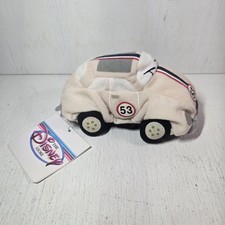Vintage Disney Store 6" Mini Bean Bag Plush Herbie The Love Bug VW Volkswagen