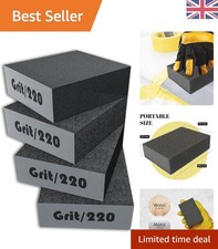 Reusable Abrasive Sanding Sponge Blocks - 4 Pack for Precision Wood & Metal Work