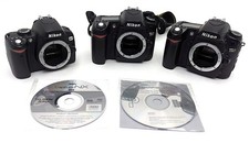 Lot of 3 Nikon D80 D60 10.2MP DSLR Camera Body Only Black F-Mount - Parts/Repair