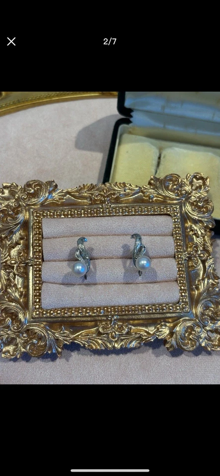 mikimoto pearl earrings - image 2 of 4