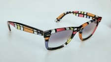 Ray-Ban Wayfarer RB2140 1185/3F Glass Blocks Multicolored Sunglasses Unisex