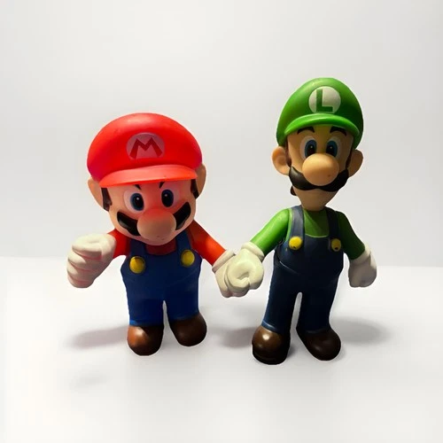 WOW Nintendo Super Mario & Luigi super size vinyl Figures 9” inch 2006 Banpresto
