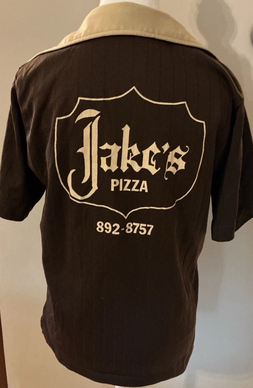 Vintage Men’s Bowling Shirt Jake’s Pizza Naperville Lisle IL 42