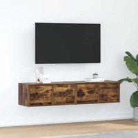 Tv-Schr?Nke 2 Stk. R?Uchereiche 60X31X25,5 Cm Holzwerkstoff
