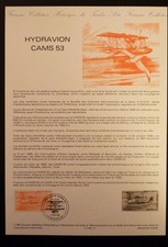 France Museum Postal FDC 11-85 Seaplane Cams 53 20F Marseille 1985