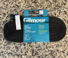 New Gilmour Environmentally-Friendly Black Vinyl Flat Soaker Hose 50 Feet