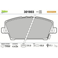 Valeo 301803 Bremsbelagsatz FüR Honda Civic III FN FK FD FA Bremse