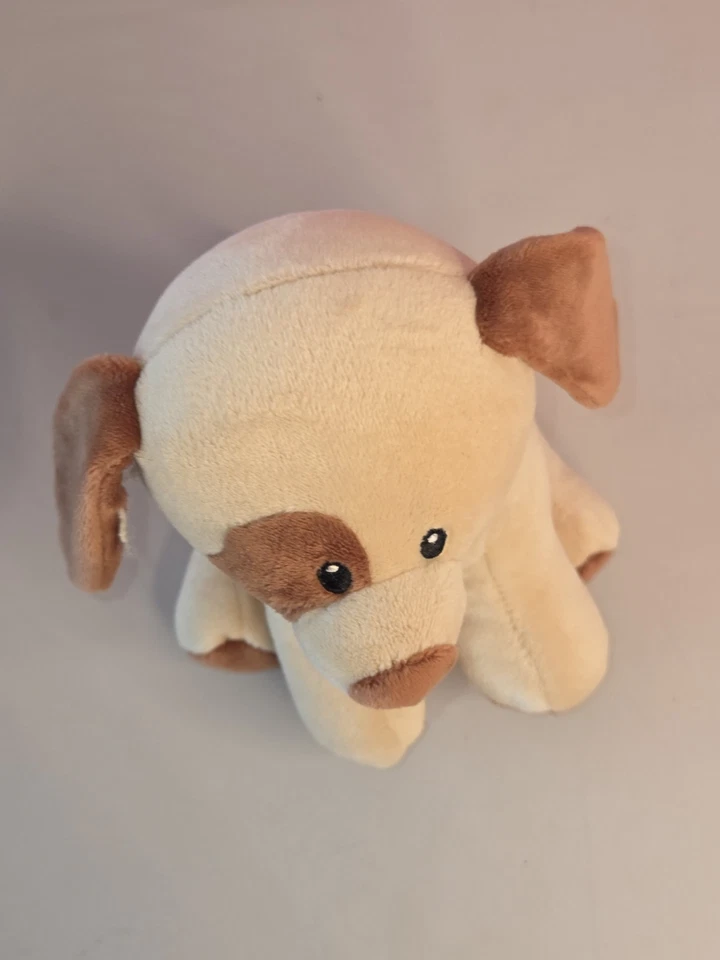 Baby Ty Velour Bumpkin Dog Plush Toy Soft Tan & Brown 6” 2017 Sewn Eyes - Image 4 of 4