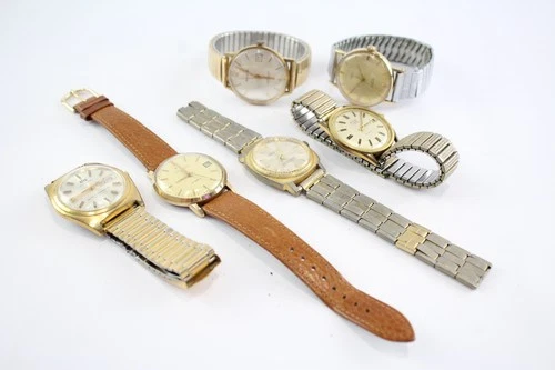 Vintage Mens Mechanical Watches Accurist Timex SPARES/REPAIRS x 6