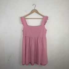 Nasty Gal Pink Smocked Mini Dress Size 8