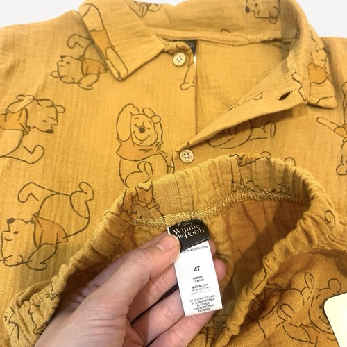 Disney Winnie The Pooh 2 Piece 4T Cotton Short/Shirt Summer Set NWT* Unisex - Picture 5 of 5