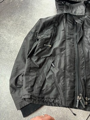 VINTAGE 00s MILITARY ARMY TACTICAL ARCHIVE MULTI ZIPPER BLACK HOOD