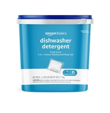 85 Count Amazon Basics Dishwasher Detergent Pacs, Fresh Scent