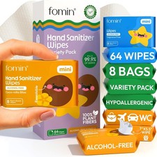 Plant-Based Travel Wipe, Antibacterial On The Go Hand Sanitizing Wipes - Hy