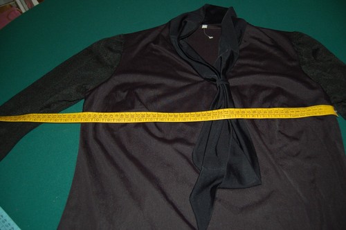 Camicetta donna, nero, Cotone e chiffon, tg 48, nuova - Foto 5 di 7