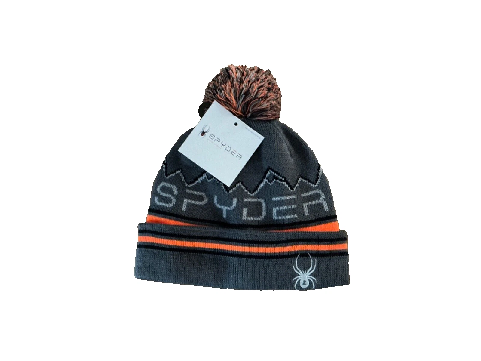 SPYDER ICEBOX Pom Winter Fleece Lined Knit Cap Beanie HAT TODDLER BOYS O/S NEW