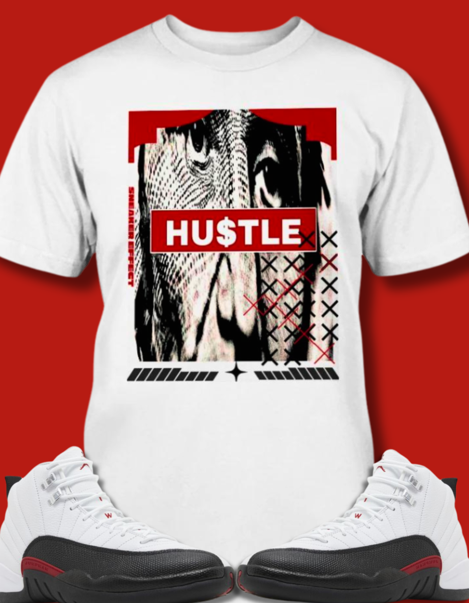 SNEAKER EFFECT TEE Shirt To Match JORDAN 12 RETRO RED TAXI