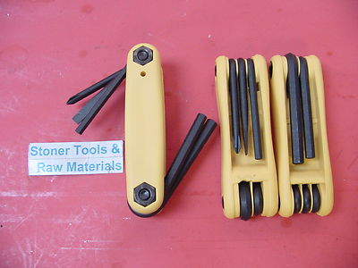 3 New Utility GorillaGrip  5pc Fold-Up PH#1, 3/16''Slot & 4-6mm Hex Bondhus 12540