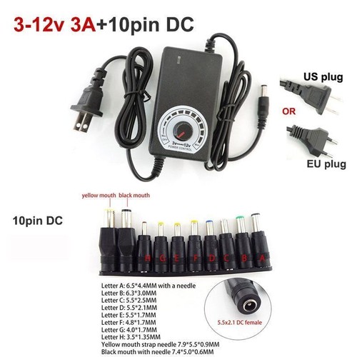 Adjustable Universal AC To DC 3/12V 5V 6V 8v 18v 24V 9V 24V Volt DC converter - Picture 11 of 20