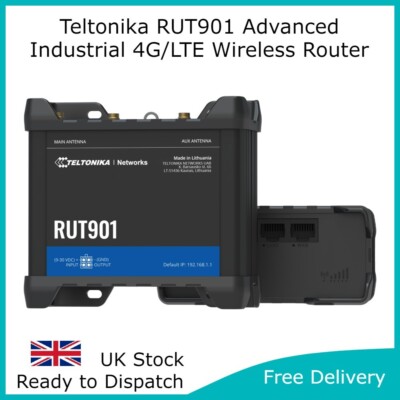 Teltonika RUT901 Advanced 4G LTE Industrial Wireless Router Unlocked (RUT951)