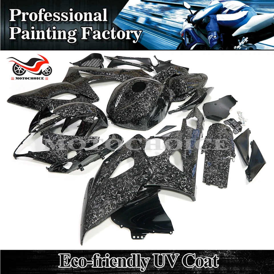 Forged Carbon Fiber Fairing Kit + Tank Cover For Suzuki GSXR1000 2005 2006 Body Foto 3 de 4