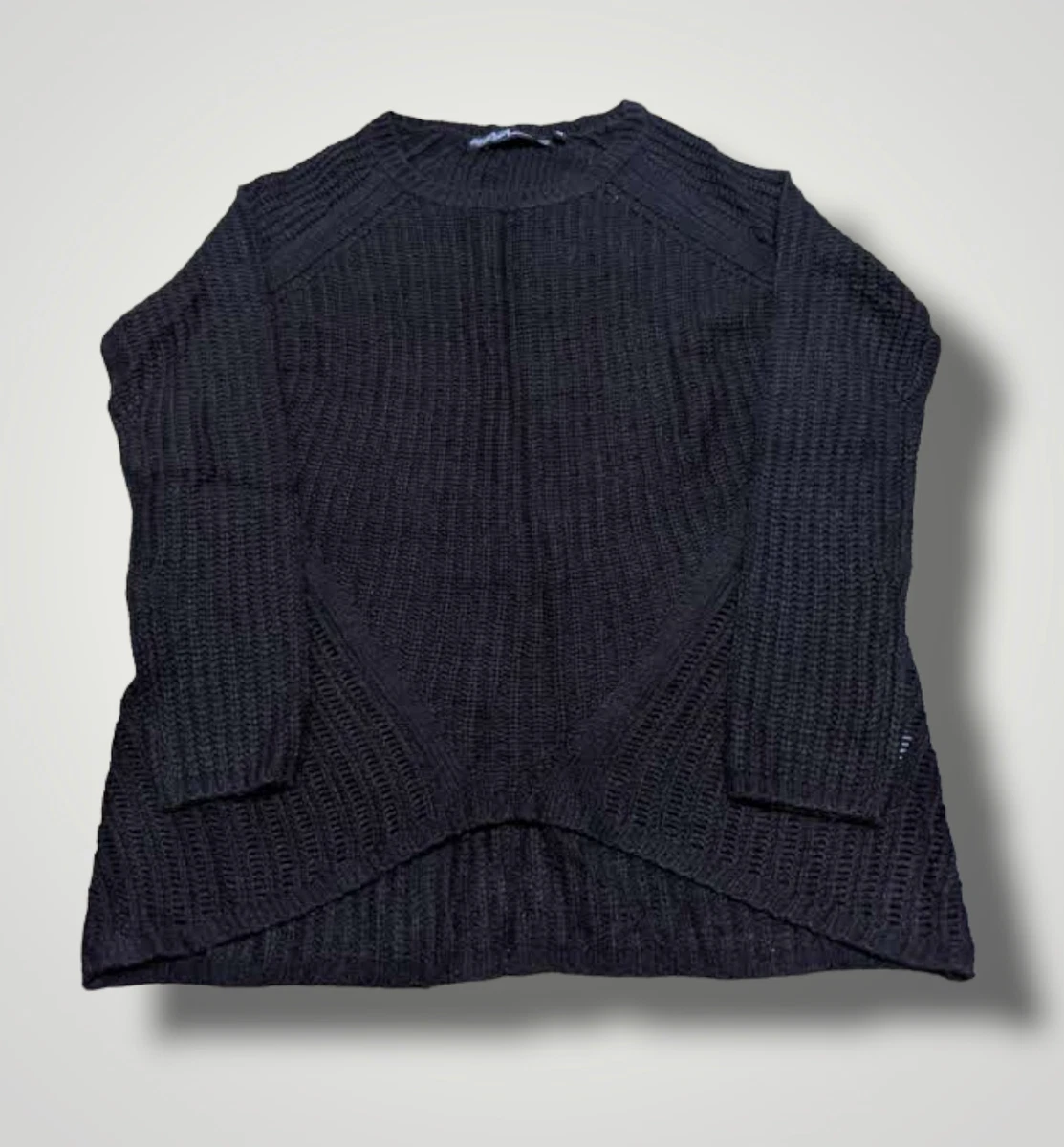 Hi lo hot sale cable knit sweater