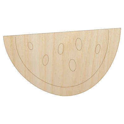 Watermelon Fruit Slice Unfinished Wood Shape Piece Cutout for DIY Craft Projects