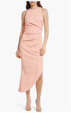 MISHA Collection Ida Dress Asymmetric High-Low Gathered Waist Women 6 MRP 341