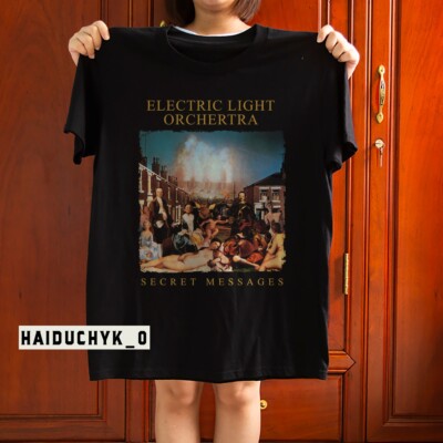 Electric Light Orchestra Secret Messages Unisex Black T-shirt Size S-5XL