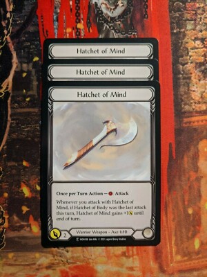 Flesh and Blood Card: (3x) Hatchet of Mind // Spectral Shield (MON106) 