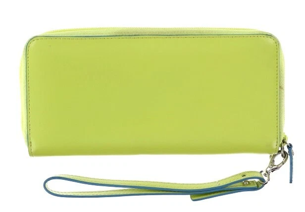 Cartera de cuero verde lima/azul LODIS Pop 134528 Foto 2 de 3