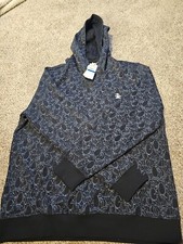 Original Penguin Mens Pete Fleece Hoodie Pullover in True Black SZ XL NWT 108