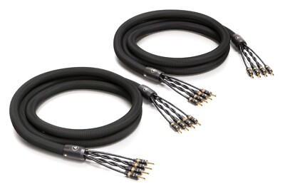 Viablue -SC-6 AIR- Referenz Lautsprecherkabel - bi-amping - Bananas T8 - Black